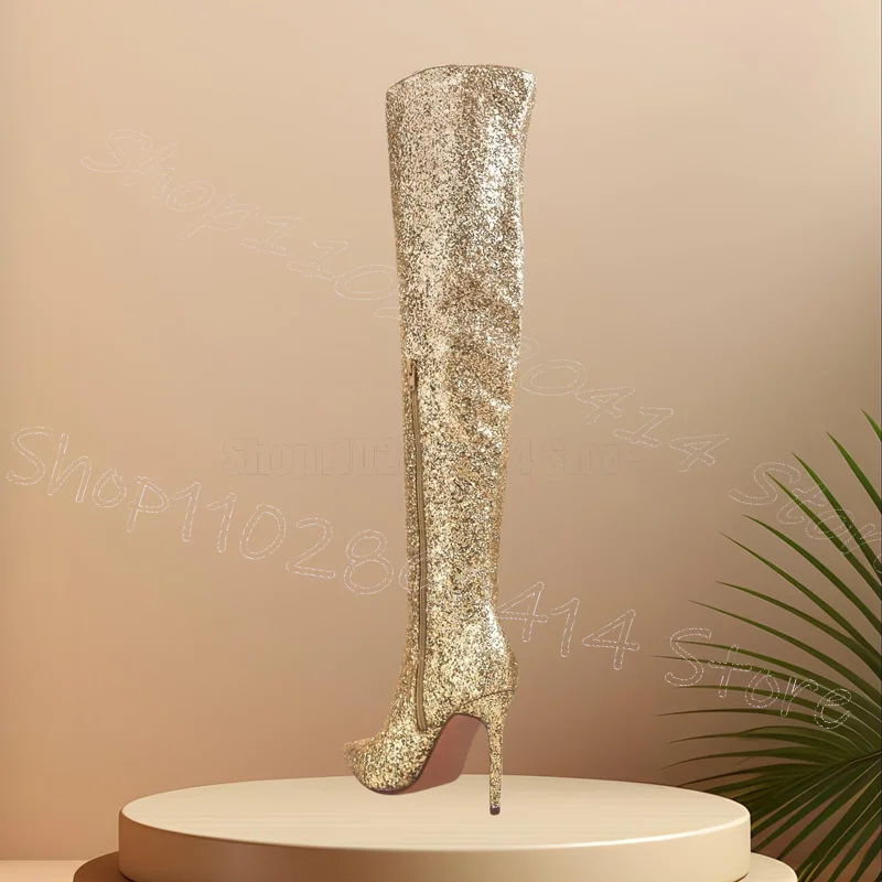 Silver Sequins Design Pointed Toe Boots Side Zipper Women Shoes Thin High Heels Fashion Party Banquet 2026 Zapatos Para Mujere
Silver Sequins Design Pointed Toe Boots Side Zipper Women Shoes Thin High Heels Fashion Party Banquet 2026 Zapatos Para Mujere