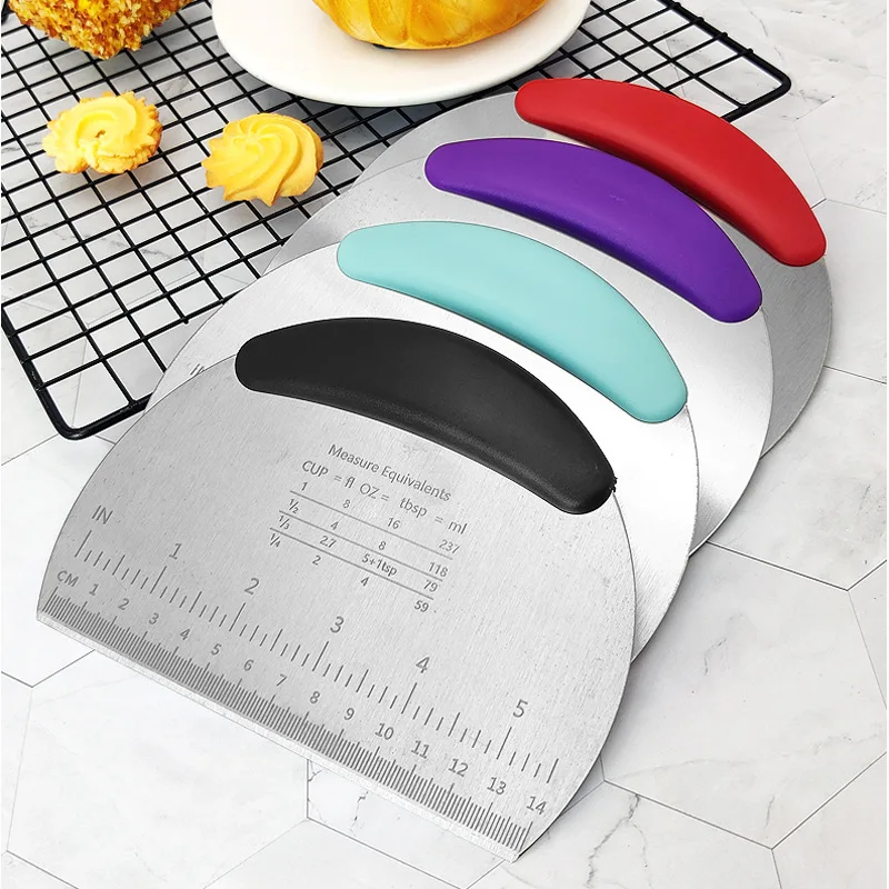 Stainless Steel with Scale Flour Dough Cutter Cutting Knife Single-sided Cutting Baking Tool Cookie Cutter Cortador De Masa
Stainless Steel with Scale Flour Dough Cutter Cutting Knife Single-sided Cutting Baking Tool Cookie Cutter Cortador De Masa