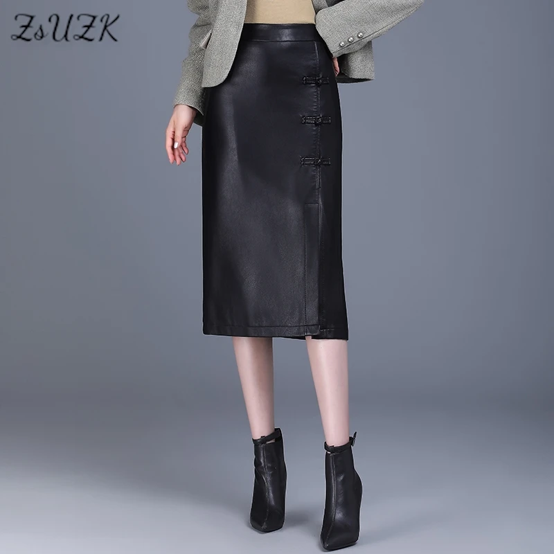 ZUZK Women Fashion PU Leather Bodycon Skirts Autumn Winter Slit High Waist Streetwear Straight Skirt PU Skirt
ZUZK Women Fashion PU Leather Bodycon Skirts Autumn Winter Slit High Waist Streetwear Straight Skirt PU Skirt