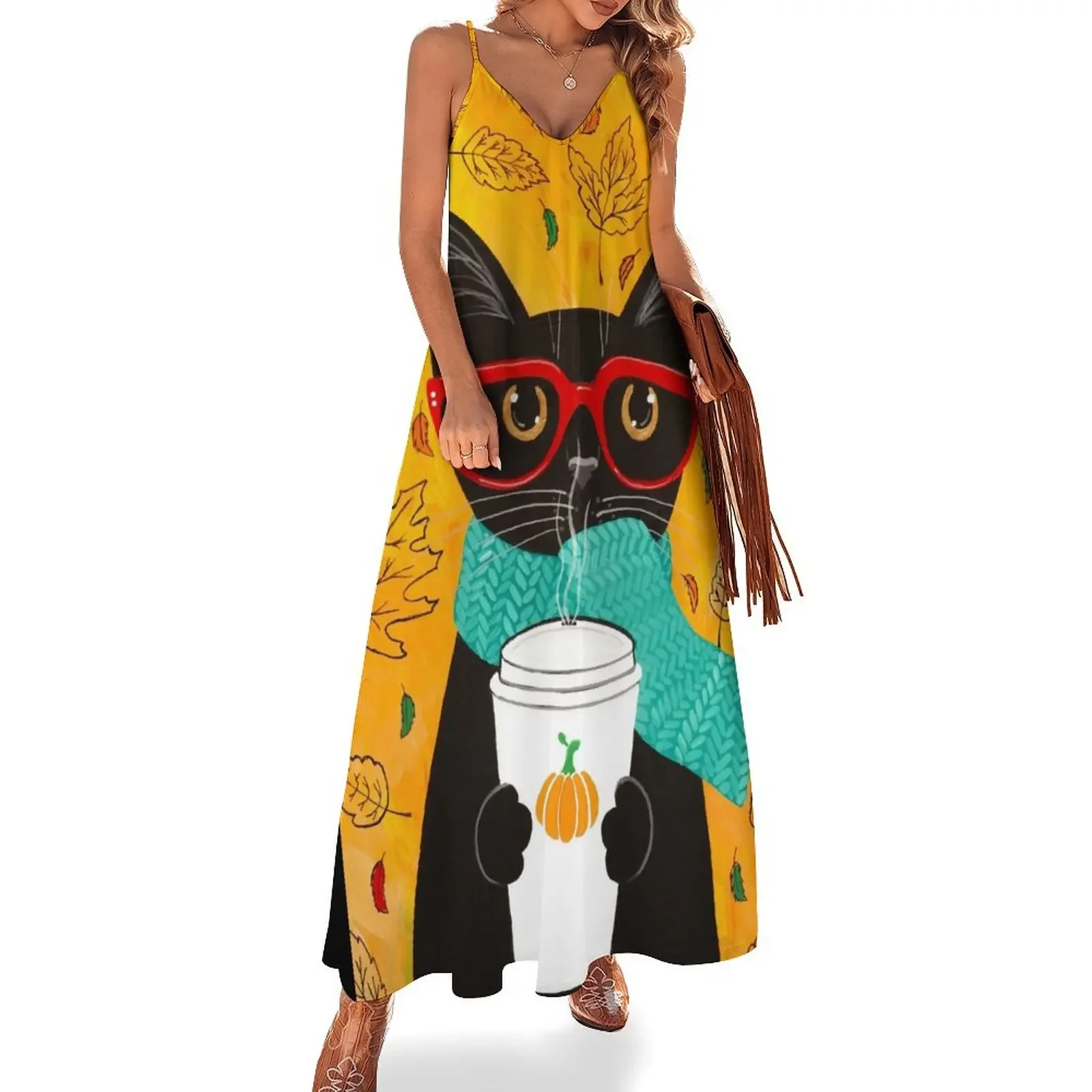Autumn Pumpkin Coffee Cat Sleeveless Dress long dresses for women dress women elegant luxury birthday dress for women
Autumn Pumpkin Coffee Cat Sleeveless Dress long dresses for women dress women elegant luxury birthday dress for women