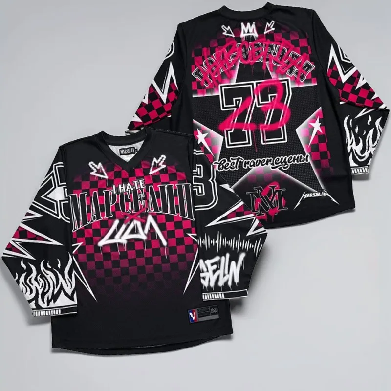 Oversized марселин Goth Long Sleeves T-shirt Men Women Y2K Casual Baseball Jersey Casual Tops Retro Streetwear Classic Clothing
Oversized марселин Goth Long Sleeves T-shirt Men Women Y2K Casual Baseball Jersey Casual Tops Retro Streetwear Classic Clothing