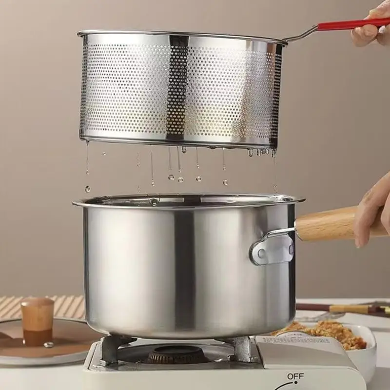 Stainless Steel Deep Frying Pot 3L with Basket and Lid for Safe Cooking Heavy Duty Kitchen Use
Stainless Steel Deep Frying Pot 3L with Basket and Lid for Safe Cooking Heavy Duty Kitchen Use