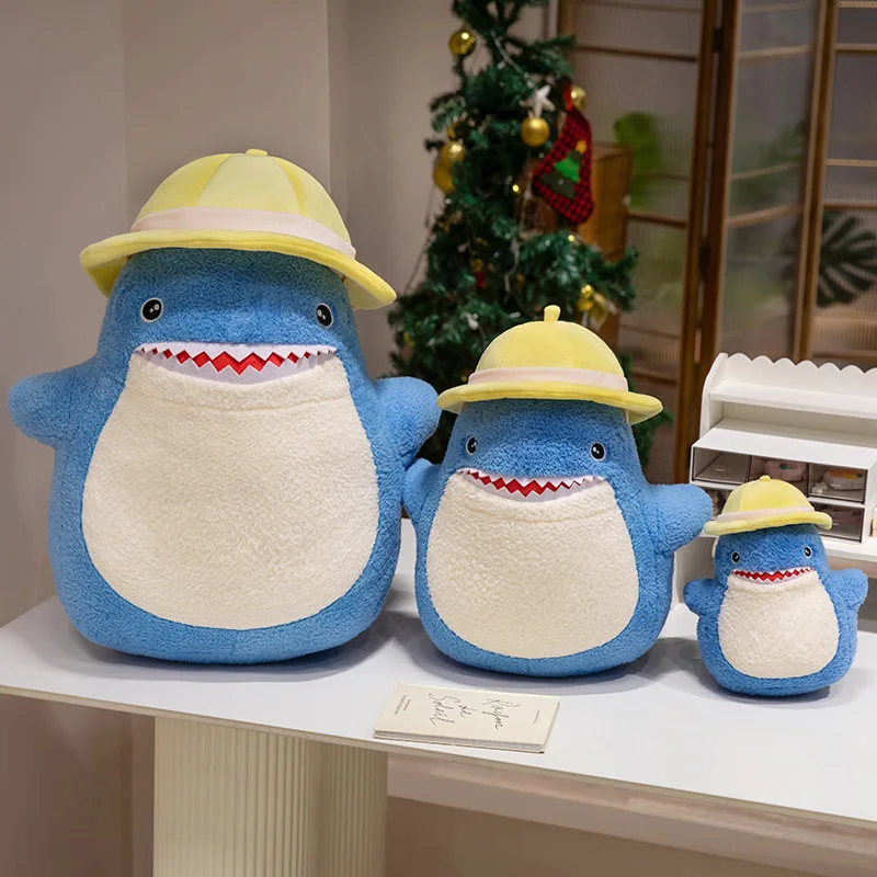 Cute Shark Plush Toy with Yellow Hat, Soft Blue Shark Stuffed Animal, Cartoon Shark Pillow for Kids Great Gift for Ocean Lovers
Cute Shark Plush Toy with Yellow Hat, Soft Blue Shark Stuffed Animal, Cartoon Shark Pillow for Kids Great Gift for Ocean Lovers