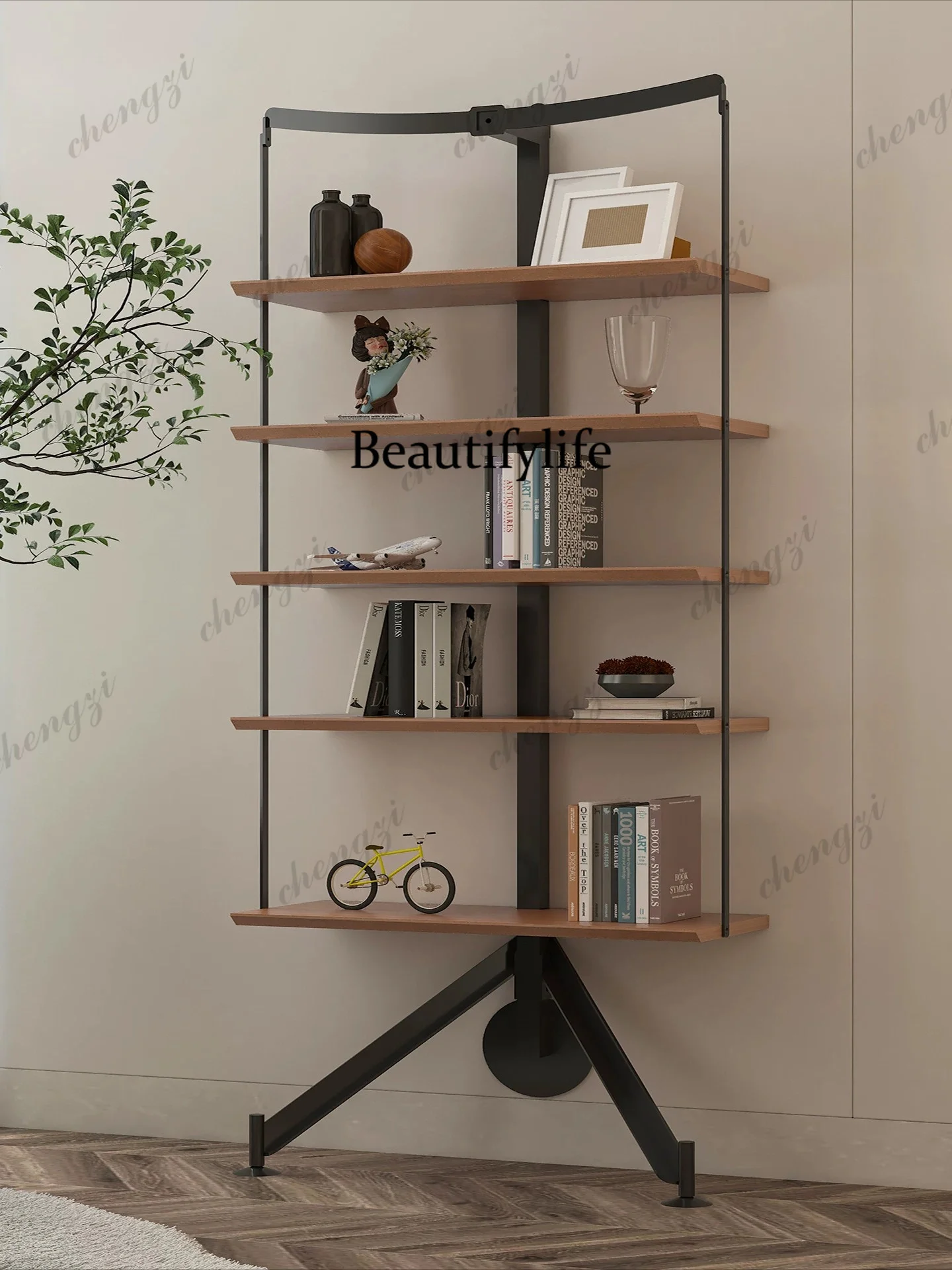 Modern, solid wood floor-to-ceiling bookshelf against the wall, storage display and display decorative storage rack
Modern, solid wood floor-to-ceiling bookshelf against the wall, storage display and display decorative storage rack