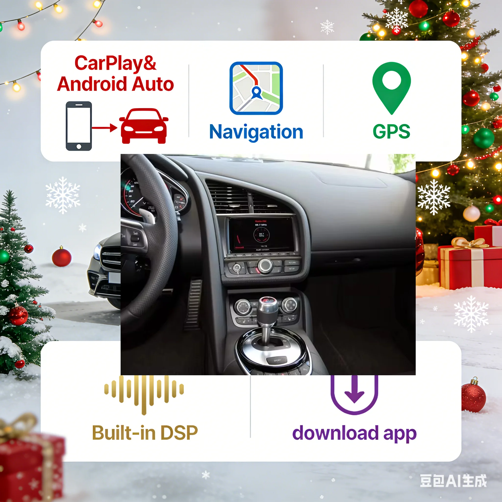 For Audi R8 2007~2015 Android Carplay Car Radio GPS Navigation Stereo Automotive Multimedia Video Player Head Unit
For Audi R8 2007~2015 Android Carplay Car Radio GPS Navigation Stereo Automotive Multimedia Video Player Head Unit