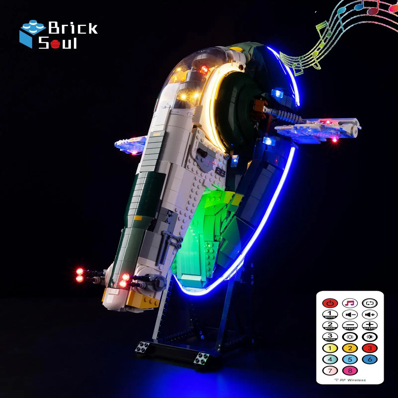 Комплект светодиодных фонарей для Jango Fett's Firespray-Class Starship 75409, набор игрушек «сделай сам», не входит в комплект строительных блоков
Комплект светодиодных фонарей для Jango Fett's Firespray-Class Starship 75409, набор игрушек «сделай сам», не входит в комплект строительных блоков