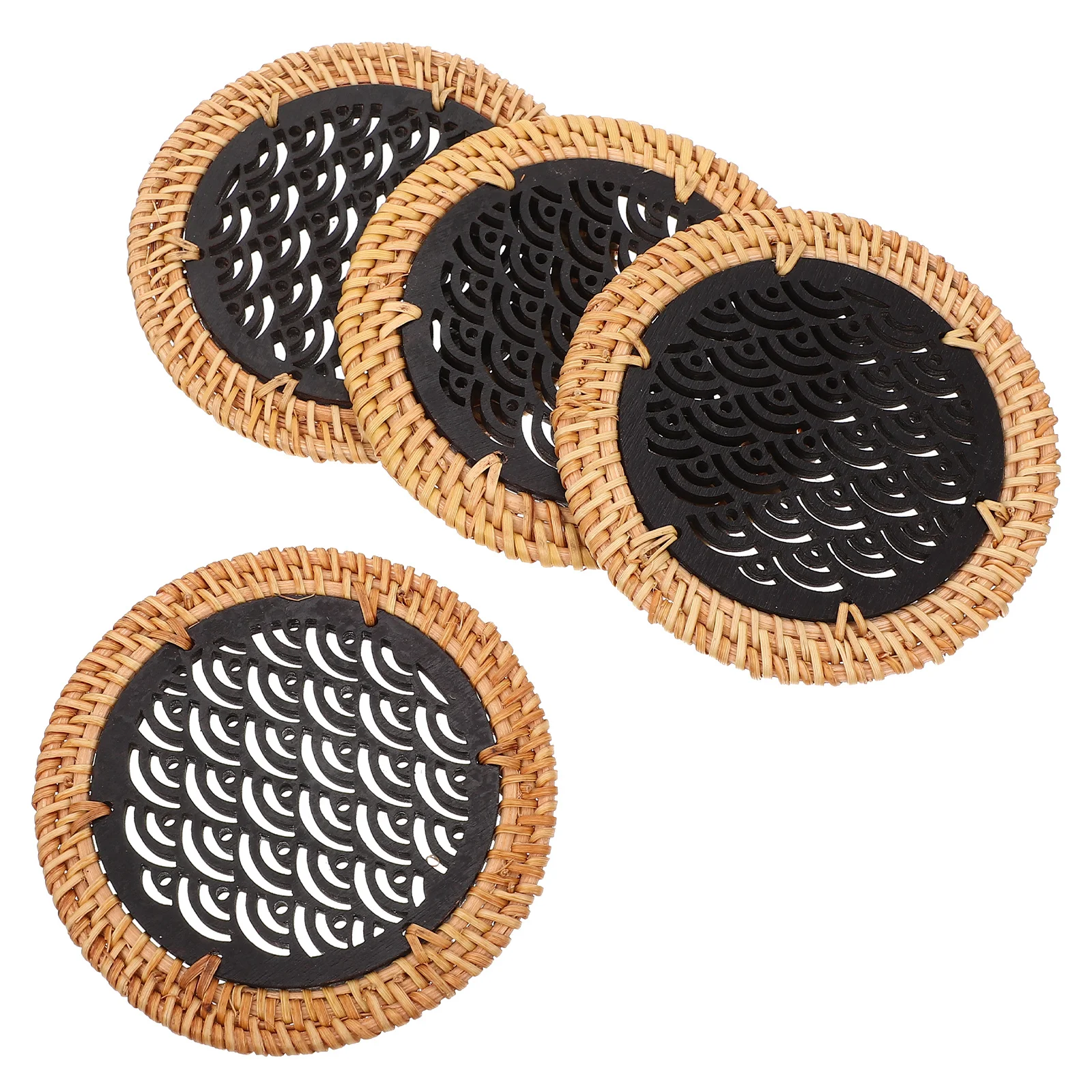 4Pcs Natural Rattan Woven Coasters Anti-Skid Heat Insulation Cup Mats Home Decor Handcrafted Tableware Pads Cup Coaster
4Pcs Natural Rattan Woven Coasters Anti-Skid Heat Insulation Cup Mats Home Decor Handcrafted Tableware Pads Cup Coaster