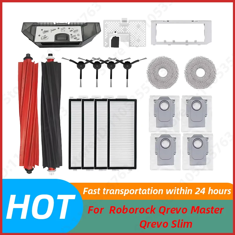 Fit For Roborock Qrevo Master, Qrevo Slim, V20, P10S Pro Parts Main Roller Side Brush Cover Filter Mop Cloth Bracket Dust Bag
Fit For Roborock Qrevo Master, Qrevo Slim, V20, P10S Pro Parts Main Roller Side Brush Cover Filter Mop Cloth Bracket Dust Bag