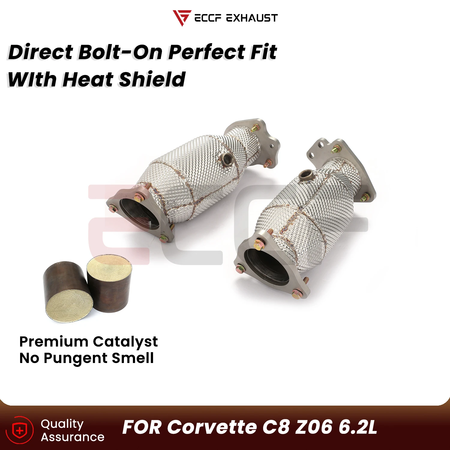 ECCF Sporty Downpipe with Heat Insulation For Corvette C8 Z06 6.2L Aggressive Sound Plug and Play Upgrade Performance
ECCF Sporty Downpipe with Heat Insulation For Corvette C8 Z06 6.2L Aggressive Sound Plug and Play Upgrade Performance