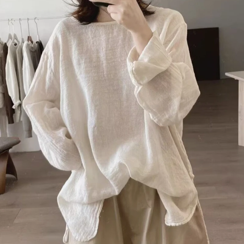 Blouses Women Shirt Round Neck Full Sleeve Sleeve Tops Solid Casual Loose Y2k Streetwear Top Elegant Splice Shirts 2026 Summer
Blouses Women Shirt Round Neck Full Sleeve Sleeve Tops Solid Casual Loose Y2k Streetwear Top Elegant Splice Shirts 2026 Summer