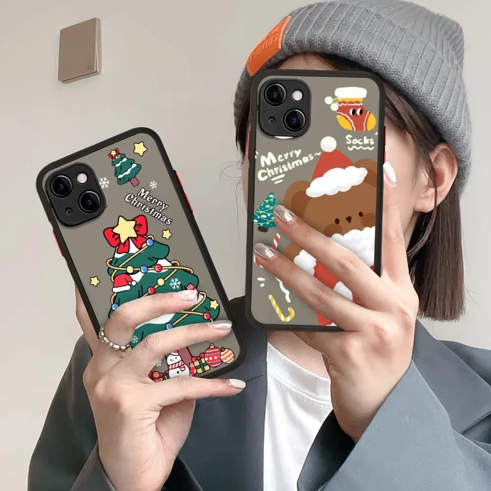 Cute Merry Christmas Phone Case for iPhone 14 11 12 13 Mini Pro Max 8 7 Plus X XR XS MAX Translucent Matte Cover
Cute Merry Christmas Phone Case for iPhone 14 11 12 13 Mini Pro Max 8 7 Plus X XR XS MAX Translucent Matte Cover