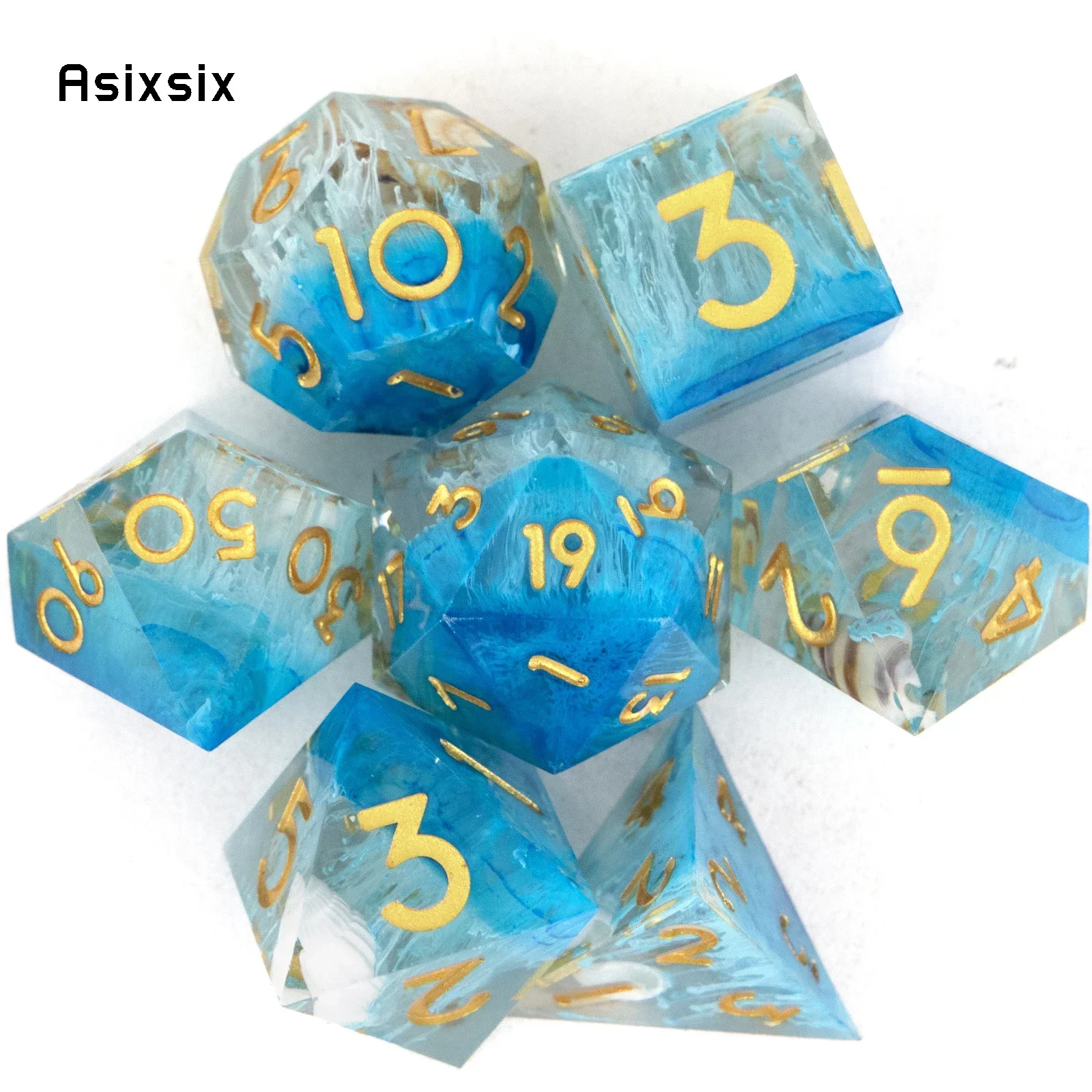 RESIN Dice, Perfect For Tabletop Rpgs And Card Games 7 Pcs Blue Golden Number Sharp Edge Resin Dice Polyhedral Dice Suitable For
RESIN Dice, Perfect For Tabletop Rpgs And Card Games 7 Pcs Blue Golden Number Sharp Edge Resin Dice Polyhedral Dice Suitable For