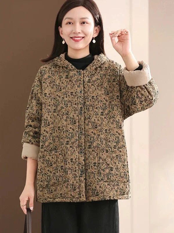 Женское хлопковое пальто в стиле ретро Sle Thiened, зимняя коллекция 2025, корейское теплое пальто средней длины с принтом большого размера
Женское хлопковое пальто в стиле ретро Sle Thiened, зимняя коллекция 2025, корейское теплое пальто средней длины с принтом большого размера