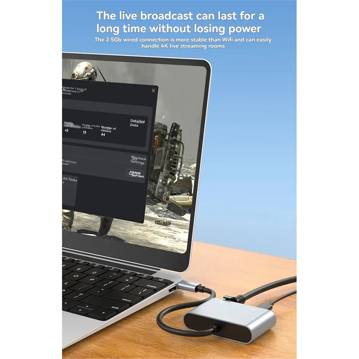 (A26M) 2.5Gbps Network Card Type C to Ethernet Adapter 2500Mbps Gigabit LAN Adapter Support PD100W Charging for Laptop Computer
(A26M) 2.5Gbps Network Card Type C to Ethernet Adapter 2500Mbps Gigabit LAN Adapter Support PD100W Charging for Laptop Computer