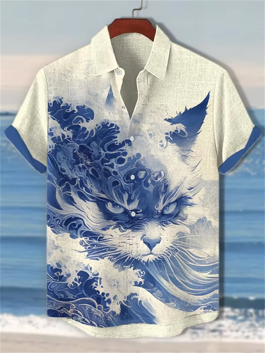 men's short sleeved shirt, button design, digital printing, casual and comfortable, fashionable dressing
men's short sleeved shirt, button design, digital printing, casual and comfortable, fashionable dressing