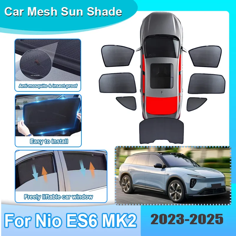 Car Window Sunshade For Nio ES6 MK2 2023 2024 2025 Visor Mesh Anti-UV Heat Insulation Windshield Frame Curtain Auto Accessories
Car Window Sunshade For Nio ES6 MK2 2023 2024 2025 Visor Mesh Anti-UV Heat Insulation Windshield Frame Curtain Auto Accessories