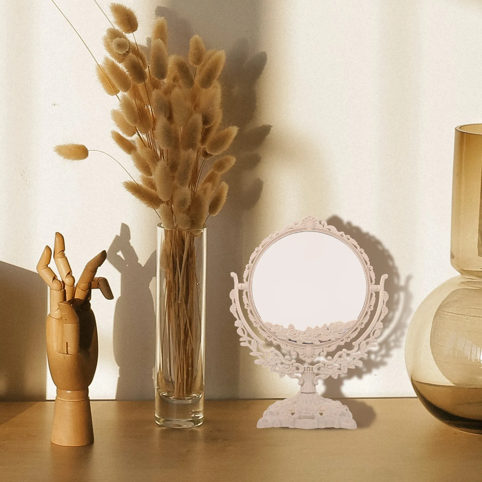 Зеркало для макияжа в европейском стиле с ретро-узором, настольное, с гладкой поверхностью, с четким отражением, 1 шт.
Зеркало для макияжа в европейском стиле с ретро-узором, настольное, с гладкой поверхностью, с четким отражением, 1 шт.