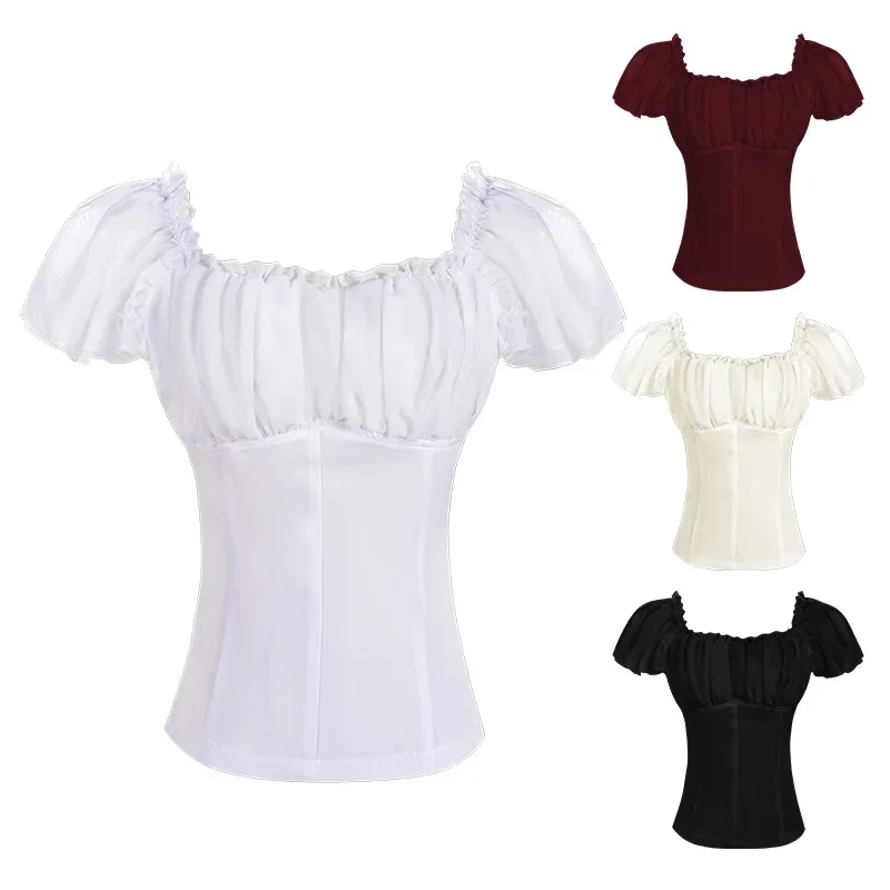 Medieval Women Victorian Blouse Corset Waist Victoria Renaissance Lady Pirate Top Oktoberfest Folk Halloween Carnival Clothing
Medieval Women Victorian Blouse Corset Waist Victoria Renaissance Lady Pirate Top Oktoberfest Folk Halloween Carnival Clothing