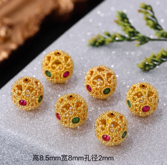 100% real gold 18k jewelry accessories genuine gold beads 8mm colorful gemstone beads round bead 2mm hole
100% real gold 18k jewelry accessories genuine gold beads 8mm colorful gemstone beads round bead 2mm hole