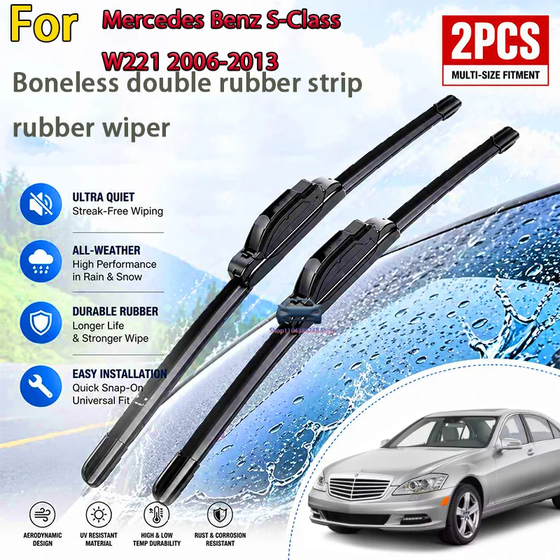 Front Wiper Blades For Mercedes Benz S-Class W221 2006-2013 Windshield Windscreen Clean Window Brush 27"+27" Modification parts
Front Wiper Blades For Mercedes Benz S-Class W221 2006-2013 Windshield Windscreen Clean Window Brush 27"+27" Modification parts