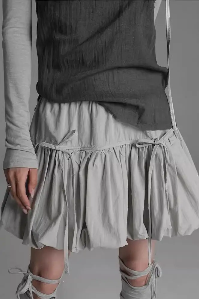 SOIOMES Gray A-line Lantern Pod Skirt Women's Summer Elastic Waist Short Skirt Puffy Half-body Skirt Lined
SOIOMES Gray A-line Lantern Pod Skirt Women's Summer Elastic Waist Short Skirt Puffy Half-body Skirt Lined