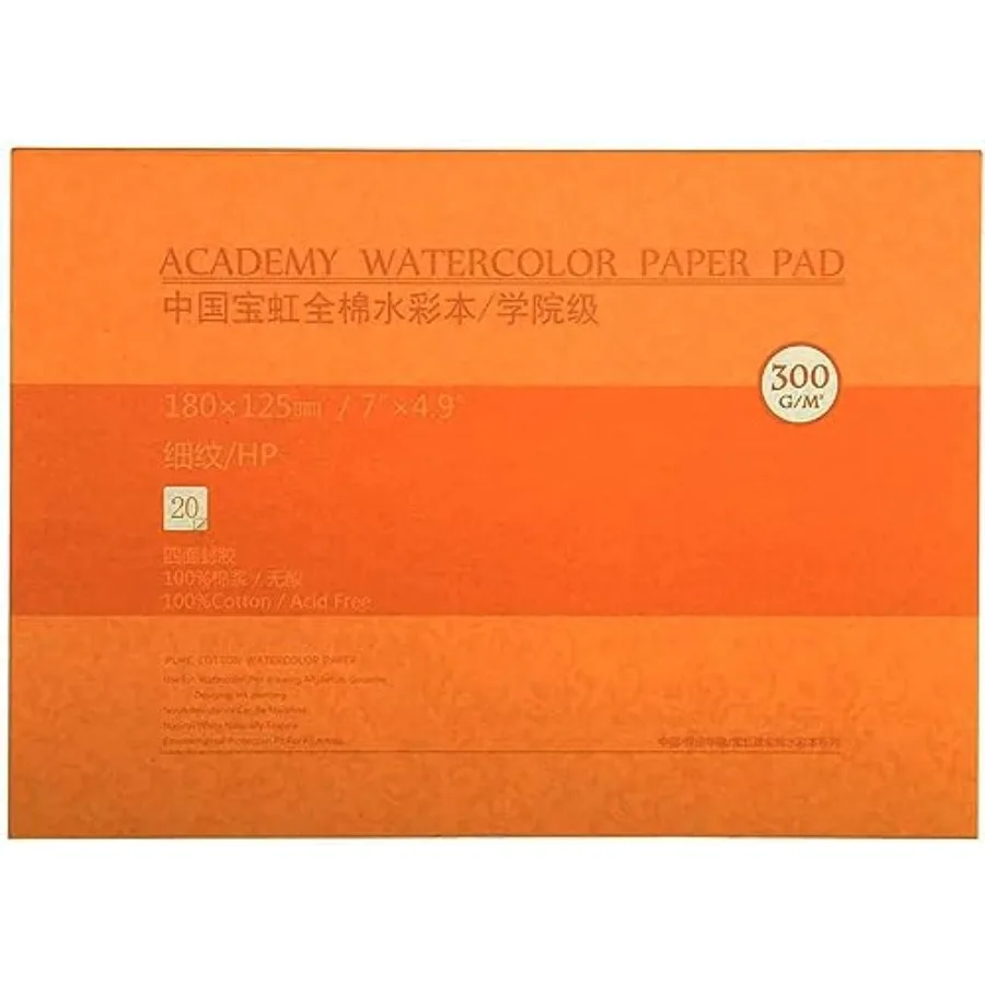 5X7 Watercolor Paper Block, 20 Sheets 140lb/300gsm,Smooth Surface 100% Cotton,,Acid-Free Art Paper for Painting and Drawing, We
5X7 Watercolor Paper Block, 20 Sheets 140lb/300gsm,Smooth Surface 100% Cotton,,Acid-Free Art Paper for Painting and Drawing, We