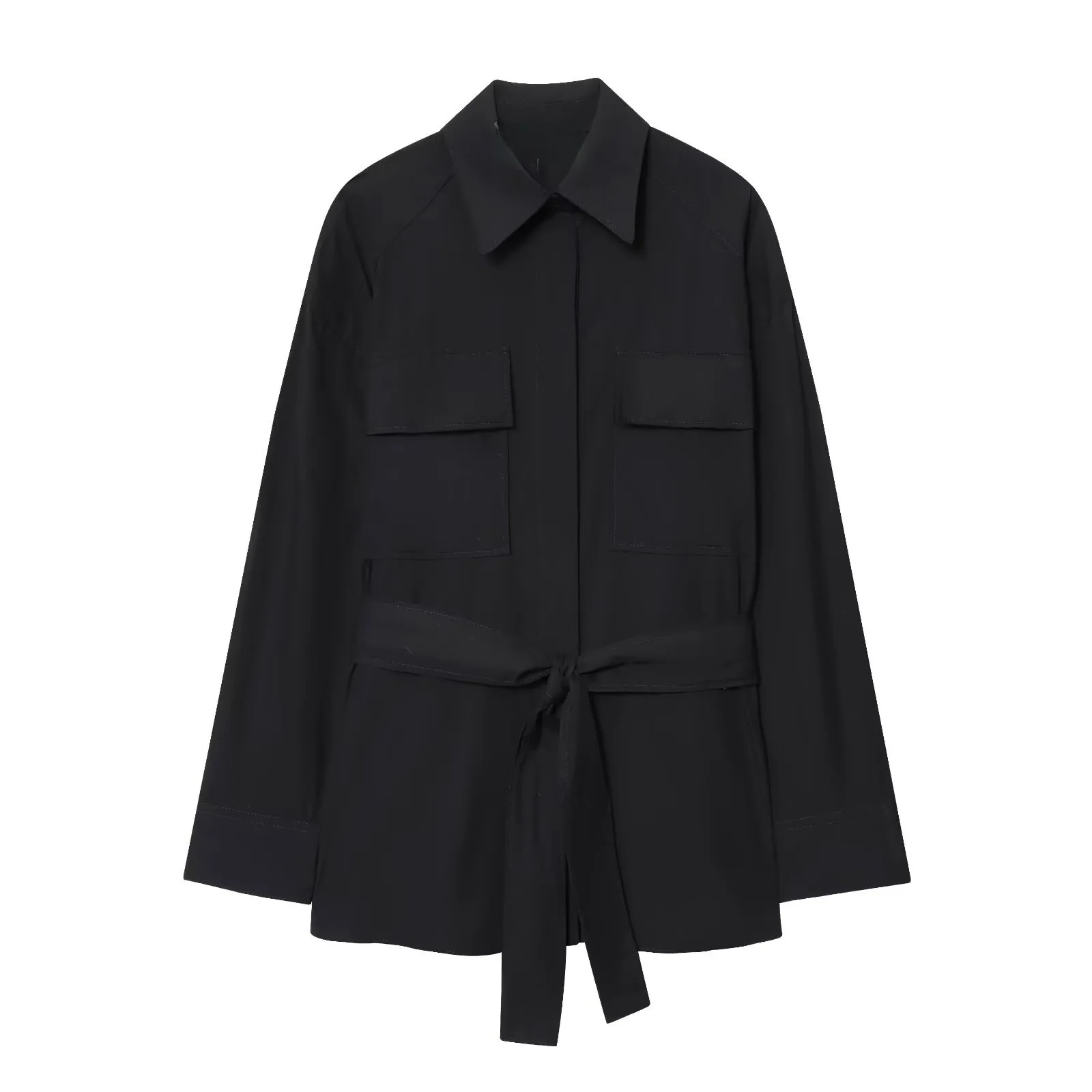 Withered 2026 Autumn New European And American Style Fashionable Women's Loose Fitting Waist Belt Fashionable Long Sleeved Lapel
Withered 2026 Autumn New European And American Style Fashionable Women's Loose Fitting Waist Belt Fashionable Long Sleeved Lapel