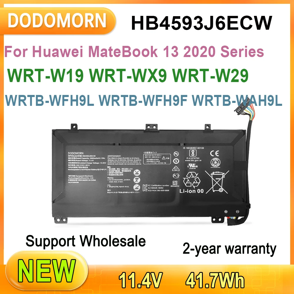 New HB4593J6ECW Laptop battery For Huawei MateBook 13 2020 Series WRT-W19 WRT-WX9 WRT-W29 WRT-W09 WRT-W19L Quality Assurance
New HB4593J6ECW Laptop battery For Huawei MateBook 13 2020 Series WRT-W19 WRT-WX9 WRT-W29 WRT-W09 WRT-W19L Quality Assurance