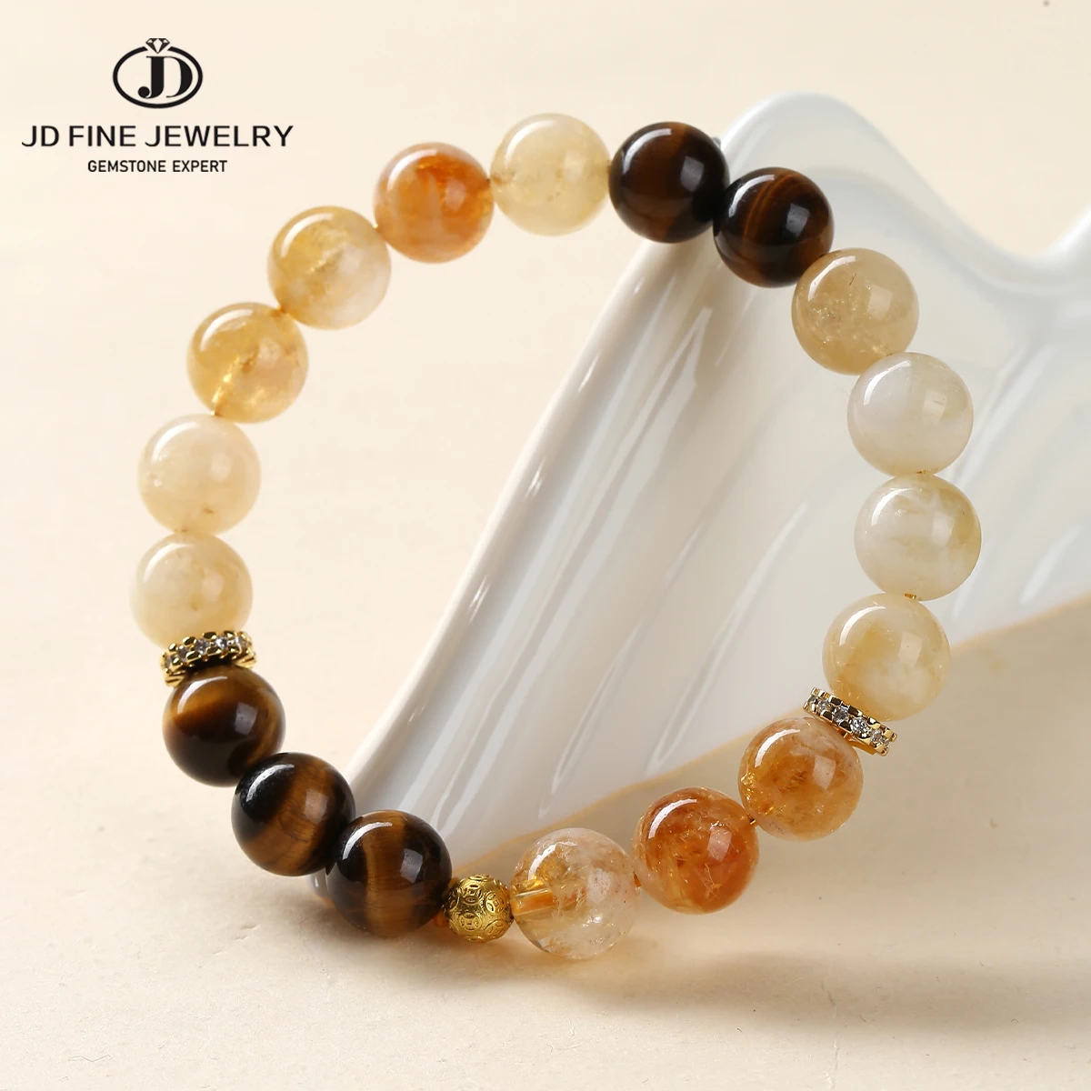 JD Natural Stone Golden Quartz Yellow Tiger Eye Stone Five Elements Lucky Bracelet Women Men Energy Charm Gems Handmade Jewelry
JD Natural Stone Golden Quartz Yellow Tiger Eye Stone Five Elements Lucky Bracelet Women Men Energy Charm Gems Handmade Jewelry