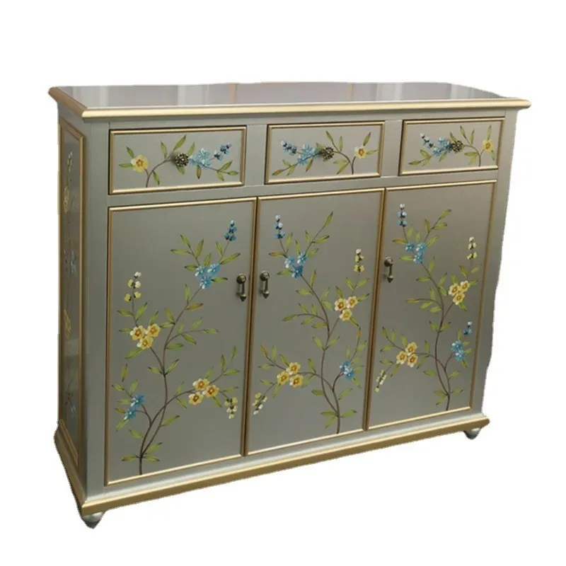 European-style painted shoe cabinet, simple and modern household entrance small apartment, American-style entrance storage
European-style painted shoe cabinet, simple and modern household entrance small apartment, American-style entrance storage