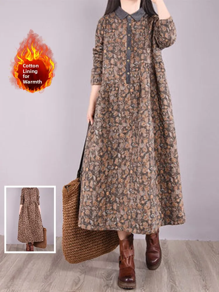 Retro Cotton Linen Long Dr Large Size Women's Faion Warmth irt A-Line Skirt Floral Print Comfortable Loose Fit
Retro Cotton Linen Long Dr Large Size Women's Faion Warmth irt A-Line Skirt Floral Print Comfortable Loose Fit