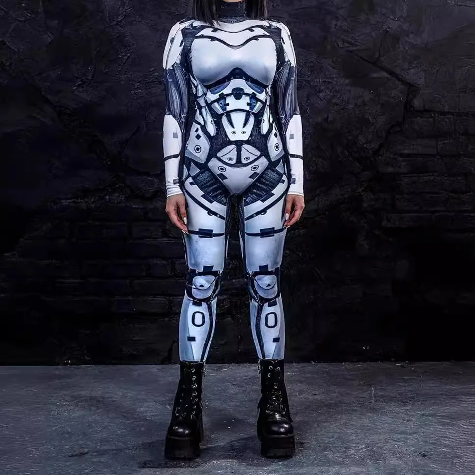 Sexy Robot Punk Skeleton Slim Jumpsuit Catsuit Cosplay Women Party Zentai Bodysuit Cyberpunk Steampunk Fancy Dress Halloween
Sexy Robot Punk Skeleton Slim Jumpsuit Catsuit Cosplay Women Party Zentai Bodysuit Cyberpunk Steampunk Fancy Dress Halloween