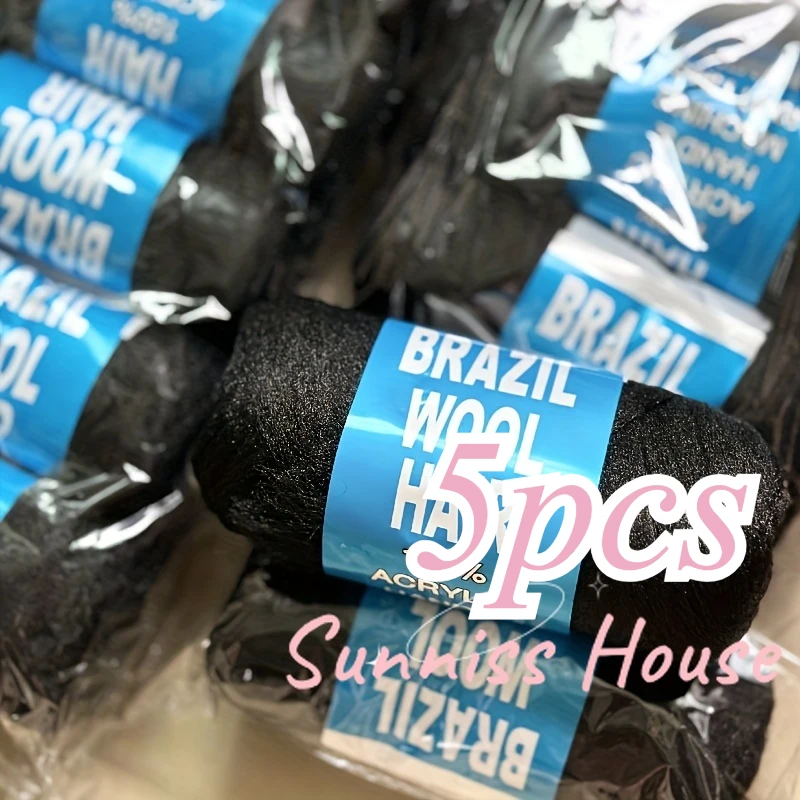 70g/5pcs Brazilian Wool Hair Acrylic Yarn for Knitting Braids African Hair Jumbo Braiding Senegalese Twisting Attachment Black
70g/5pcs Brazilian Wool Hair Acrylic Yarn for Knitting Braids African Hair Jumbo Braiding Senegalese Twisting Attachment Black