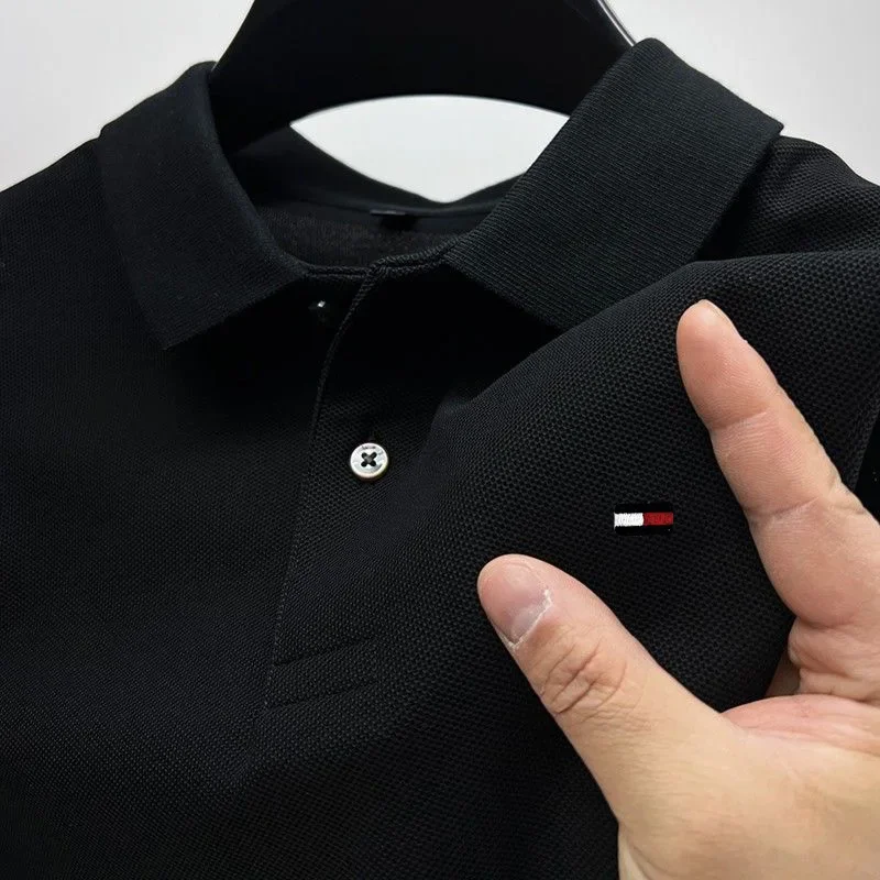 2024 men's embroidered POLO shirt, summer casual business short sleeved fashionable solid color embroidered T-shirt
2024 men's embroidered POLO shirt, summer casual business short sleeved fashionable solid color embroidered T-shirt