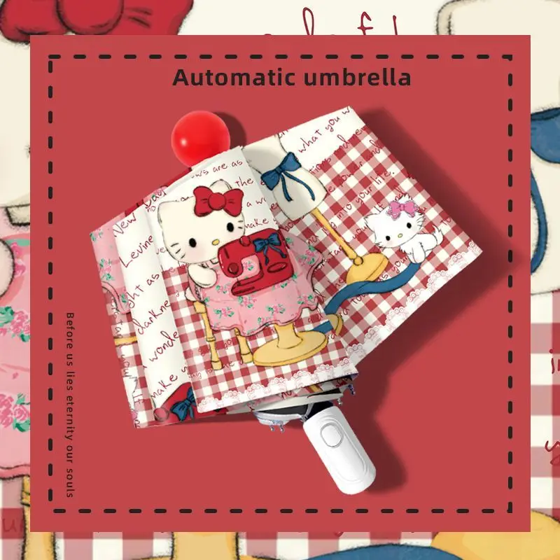 Umbrella Hello Kitty Fully Automatic Triple Fold Umbrella Mini Portable Sunscreen Sunshade Sun Umbrella Cartoon Delicate
Umbrella Hello Kitty Fully Automatic Triple Fold Umbrella Mini Portable Sunscreen Sunshade Sun Umbrella Cartoon Delicate
