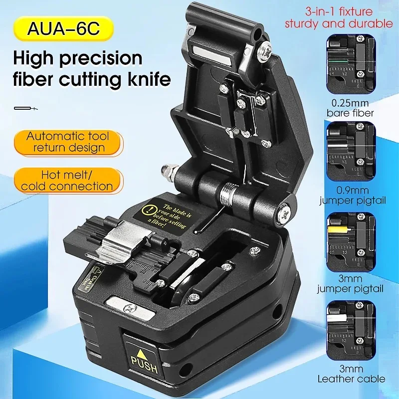 Fiber cleaver AUA-6C Cable Cutting Knife FTTT Fiber Optic Knife Tools cutter High Precision Cleaver 16 point blade
Fiber cleaver AUA-6C Cable Cutting Knife FTTT Fiber Optic Knife Tools cutter High Precision Cleaver 16 point blade