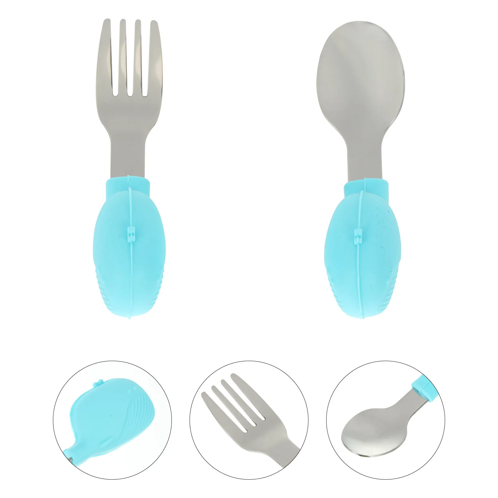 2Pcs Baby Tableware Fork Spoon Set Stainless Steel Silicone Cartoon Colorful Soft Handle Supplementary Food Utensils Toddler
2Pcs Baby Tableware Fork Spoon Set Stainless Steel Silicone Cartoon Colorful Soft Handle Supplementary Food Utensils Toddler