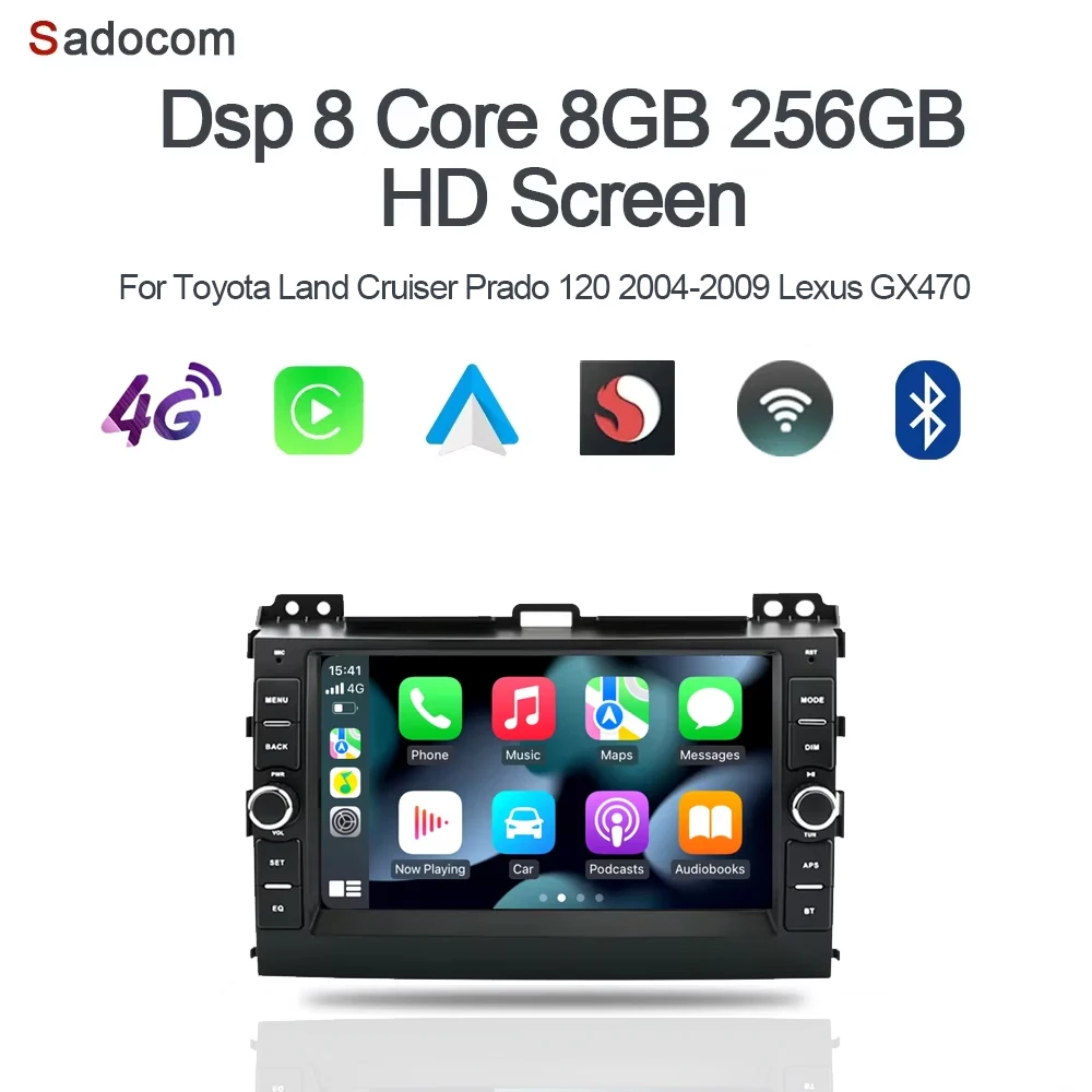 8 "Carplay 4G Android 14.0 мультимедиа 8G 256 ГБ автомобильный плеер GPS авторадио для Toyota Land Cruiser Prado 120 2004-2009 Lexus GX470
8 "Carplay 4G Android 14.0 мультимедиа 8G 256 ГБ автомобильный плеер GPS авторадио для Toyota Land Cruiser Prado 120 2004-2009 Lexus GX470