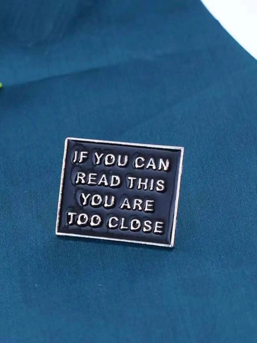 Square Text Design Brooch Pin For Adults Everyday Wear
Square Text Design Brooch Pin For Adults Everyday Wear