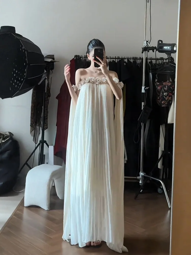 Heavy Work Floral One Shoulder Long Dress Women's Elegant Style Summer Spring Fairy Vacation Wind Dress Ladies Skirt
Heavy Work Floral One Shoulder Long Dress Women's Elegant Style Summer Spring Fairy Vacation Wind Dress Ladies Skirt