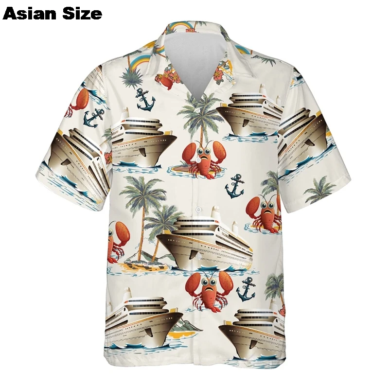2025 Men Summer Fashion Beach Shirts Crab Lobster 3D Printed Shirt Leisure Shirt Casual Hawaiian Vacation Short Sleeve Clothing
2025 Men Summer Fashion Beach Shirts Crab Lobster 3D Printed Shirt Leisure Shirt Casual Hawaiian Vacation Short Sleeve Clothing