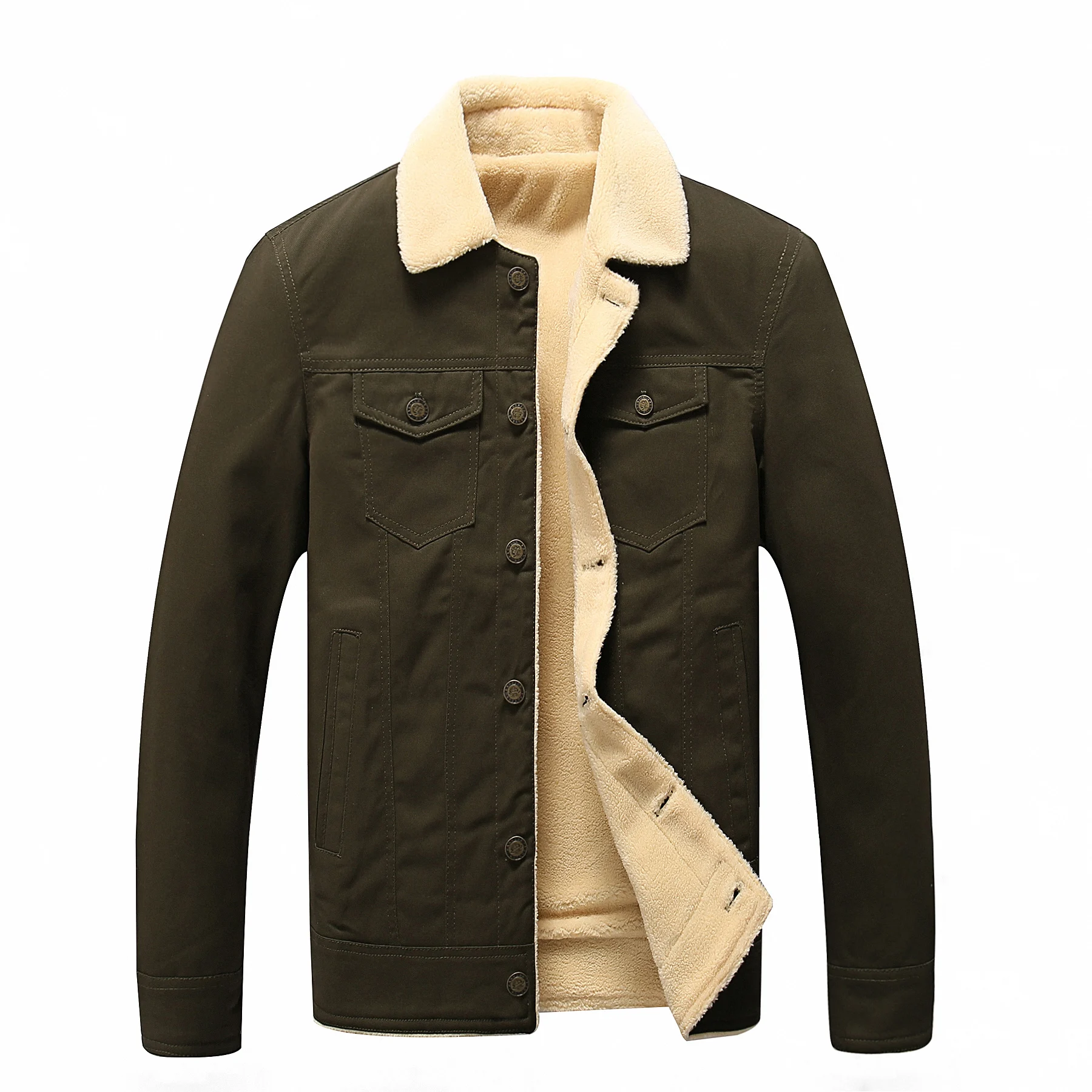 Thickened Warm Cotton Jacket High Quality Wind-Resistant Men Clothing Comfortable Solid Color Autumn Winter Roupas Masculinas
Thickened Warm Cotton Jacket High Quality Wind-Resistant Men Clothing Comfortable Solid Color Autumn Winter Roupas Masculinas