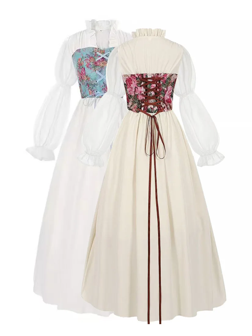 SXXL Vintage Court Medieval Waist-Cinched Dress Stage Performance Halloween Costume Women's Ethnic Wear Stage Costume
SXXL Vintage Court Medieval Waist-Cinched Dress Stage Performance Halloween Costume Women's Ethnic Wear Stage Costume