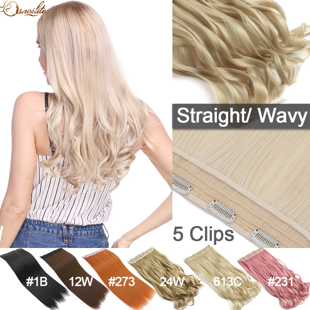 S-nolilite 24-26'' Synthetic Long Straight 5 Clip In One Piece Hair Extensions Fake Hair Wavy Hairpiece For Women Heat Resistant
S-nolilite 24-26'' Synthetic Long Straight 5 Clip In One Piece Hair Extensions Fake Hair Wavy Hairpiece For Women Heat Resistant