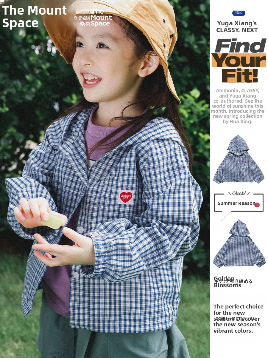 Outdoor Checkered Lightweight Summer Jacket for Girls Children's Sun Protection Clothing Thin Breathable Cotton Polyester
Outdoor Checkered Lightweight Summer Jacket for Girls Children's Sun Protection Clothing Thin Breathable Cotton Polyester