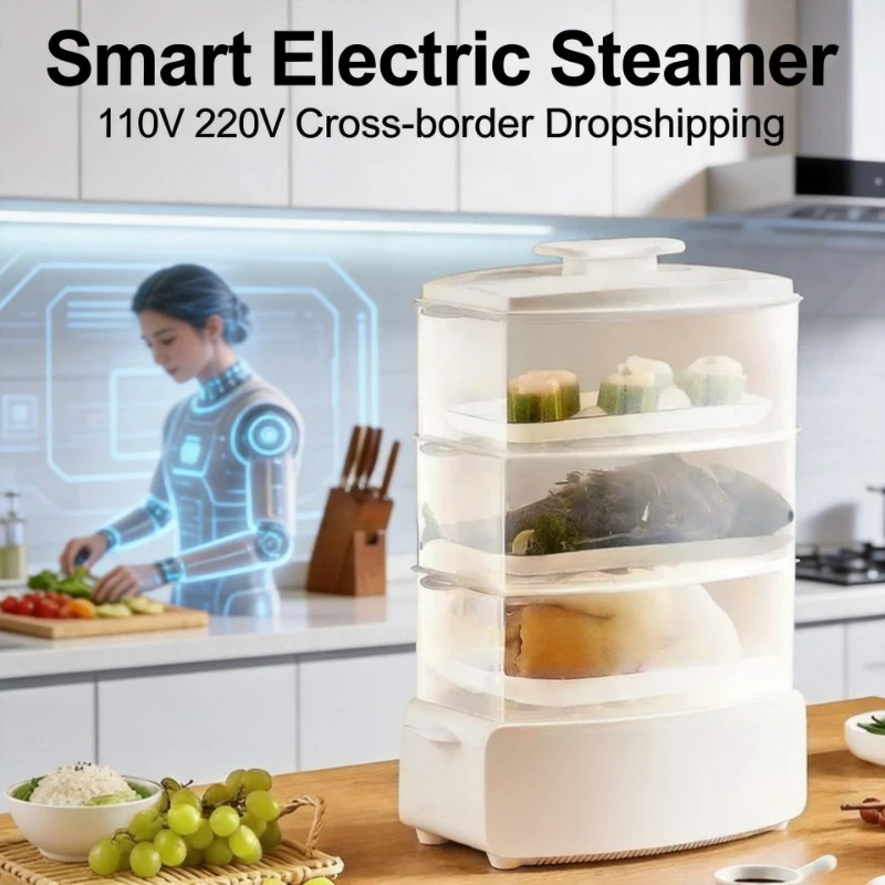 Household Intelligent Electric Steamer 12L 3 Layer 110V Multi-purpose Steam Pot For Food Dumpling Heating Cooking
Household Intelligent Electric Steamer 12L 3 Layer 110V Multi-purpose Steam Pot For Food Dumpling Heating Cooking