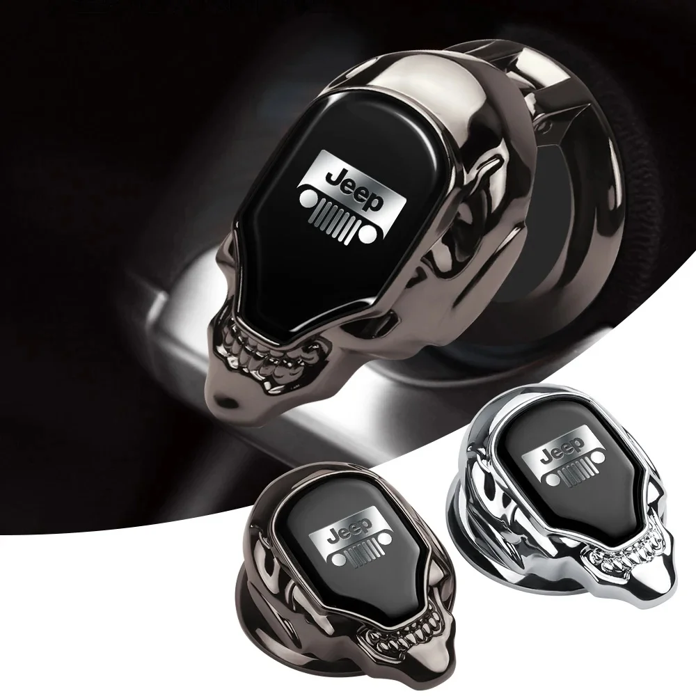 Metal Skull Car Engine Start Button Cover For Jeep Renegade Wrangler JK JL Grand Cherokee Compass Ignition Switch Protector Cap
Metal Skull Car Engine Start Button Cover For Jeep Renegade Wrangler JK JL Grand Cherokee Compass Ignition Switch Protector Cap