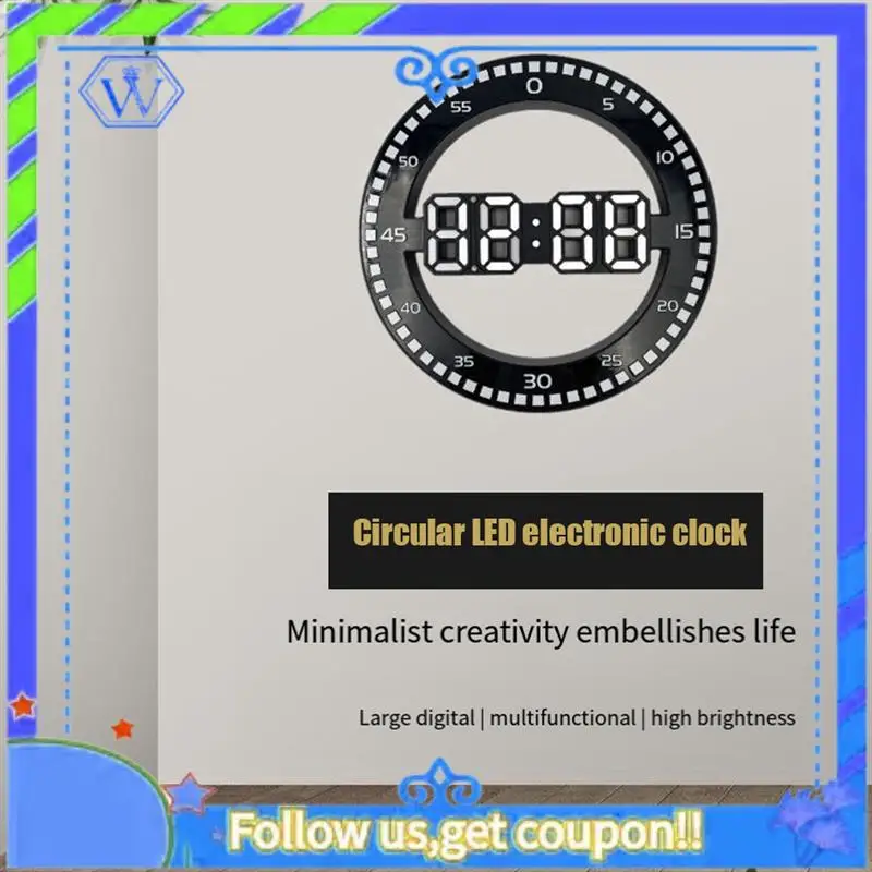 Easy To Use Living Room Wall Clock 3D LED Portable Wall Clock Electronic Clock Portable Screen
Easy To Use Living Room Wall Clock 3D LED Portable Wall Clock Electronic Clock Portable Screen