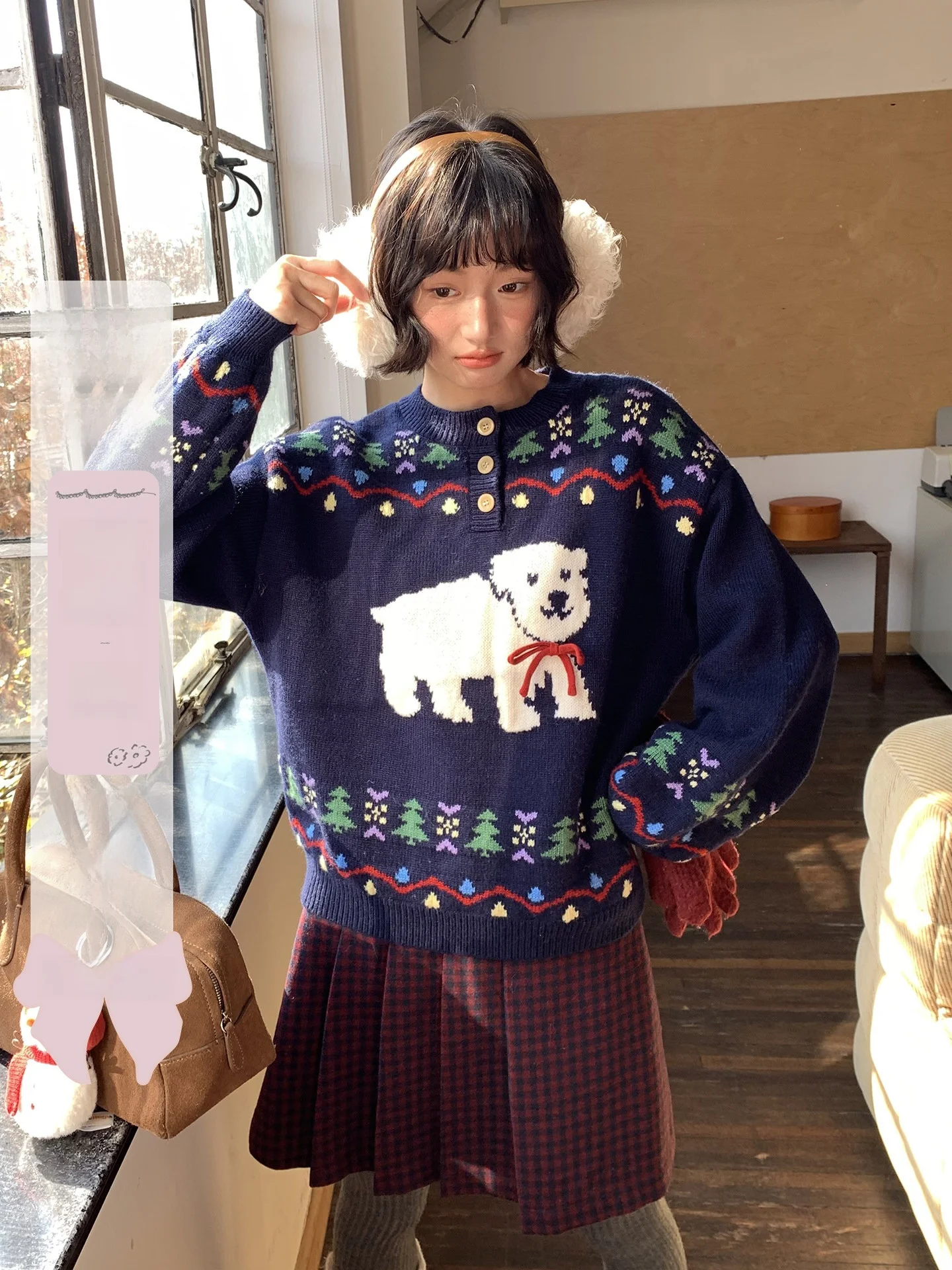 Dog Crew Neck Sweater College Style Loose Fit Women's Knitwear Vintage Pattern Casual Wear Long Sleeve round Neck
Dog Crew Neck Sweater College Style Loose Fit Women's Knitwear Vintage Pattern Casual Wear Long Sleeve round Neck