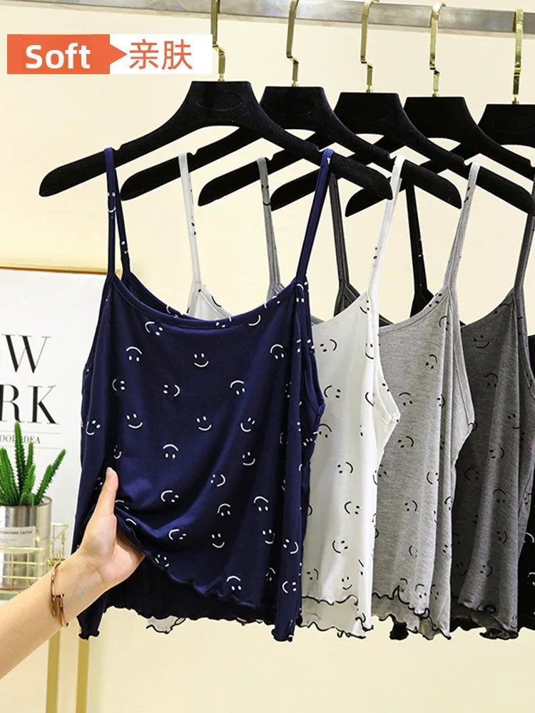 Modal Print Strap Top Women Summer Thin Base Layer Vest Large Size Loose round Ne Svel T-irt Comfortable Fit Base Tank
Modal Print Strap Top Women Summer Thin Base Layer Vest Large Size Loose round Ne Svel T-irt Comfortable Fit Base Tank